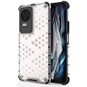 Back Case Cover for [ Poco F4 5G ] Honeycomb Pattern Polycarbonate Hard Bumper Case for [ Poco F4 5G ] - Transparent