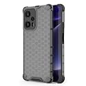 Back Case Cover for [ Poco F5 5G ] Honeycomb Pattern Polycarbonate Hard Bumper Case for [ Poco F5 5G ] - Black