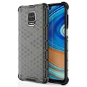 Back Case Cover for [ Poco M2 Pro ] Honeycomb Pattern Polycarbonate Hard Bumper Case for [ Poco M2 Pro ] - Black