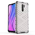 Back Case Cover for [ Poco M2 Reloaded ] Honeycomb Pattern Polycarbonate Hard Bumper Case for [ Poco M2 Reloaded ] - Transparent