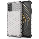 Back Case Cover for [ Poco M3 ] Honeycomb Pattern Polycarbonate Hard Bumper Case for [ Poco M3 ] - Transparent