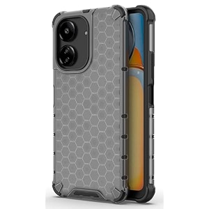 back case cover for  poco m6 5g  mi redmi 13c 5g  honeycomb pattern polycarbonate hard bumper case for  poco m6 5g  mi redmi 13c 5g  - black