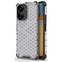 Back Case Cover for [ Poco M6 5G / Mi Redmi 13C 5G ] Honeycomb Pattern Polycarbonate Hard Bumper Case for [ Poco M6 5G / Mi Redmi 13C 5G ] - Transparent