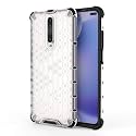 Back Case Cover for [ Poco X2 ] Honeycomb Pattern Polycarbonate Hard Bumper Case for [ Poco X2 ] - Transparent