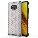 Back Case Cover for [ Poco X3 Pro ] Honeycomb Pattern Polycarbonate Hard Bumper Case for [ Poco X3 Pro ] - Transparent