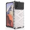 Back Case Cover for [ Poco X4 Pro 5G ] Honeycomb Pattern Polycarbonate Hard Bumper Case for [ Poco X4 Pro 5G ] - Transparent