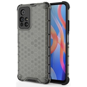 back case cover for  xiaomi 11i  11i hypercharge 5g  honeycomb pattern polycarbonate hard bumper case for  xiaomi 11i  11i hypercharge 5g  - black
