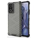 Back Case Cover for [ Xiaomi 11T 5G / 11T Pro 5G ] Honeycomb Pattern Polycarbonate Hard Bumper Case for [ Xiaomi 11T 5G / 11T Pro 5G ] - Black
