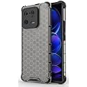 Back Case Cover for [ Xiaomi 13 Pro 5G ] Honeycomb Pattern Polycarbonate Hard Bumper Case for [ Xiaomi 13 Pro 5G ] - Black
