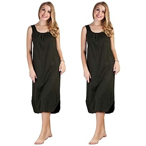 blazon women39s cotton hosiery solid maxi nighty slip pack of 2 available sizes s m l xl 2xl 3xl 4xl 5xl