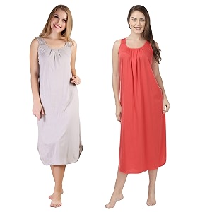 blazon women39s cotton hosiery solid maxi nighty slip pack of 2 available sizes s m l xl 2xl 3xl 4xl 5xl