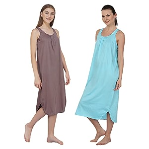 blazon women39s cotton hosiery solid maxi nighty slip pack of 2 available sizes s m l xl 2xl 3xl 4xl 5xl