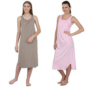 blazon women39s cotton hosiery solid maxi nighty slip pack of 2 available sizes s m l xl 2xl 3xl 4xl 5xl