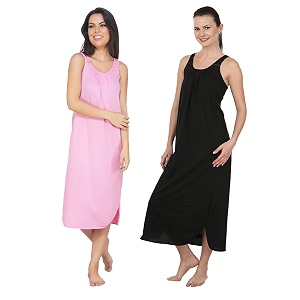 blazon women39s cotton hosiery solid maxi nighty slip pack of 2 available sizes s m l xl 2xl 3xl 4xl 5xl