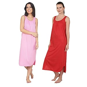 blazon women39s cotton hosiery solid maxi nighty slip pack of 2 available sizes s m l xl 2xl 3xl 4xl 5xl
