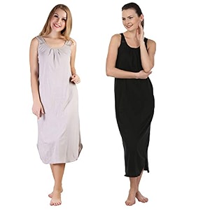 blazon women39s cotton hosiery solid maxi nighty slip pack of 2 available sizes s m l xl 2xl 3xl 4xl 5xl