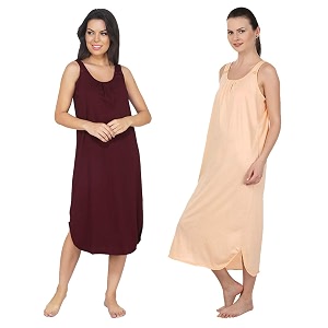 blazon women39s cotton hosiery solid maxi nighty slip pack of 2 available sizes s m l xl 2xl 3xl 4xl 5xl