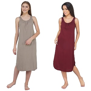 blazon women39s cotton hosiery solid maxi nighty slip pack of 2 available sizes s m l xl 2xl 3xl 4xl 5xl