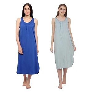 blazon women39s cotton hosiery solid maxi nighty slip pack of 2 available sizes s m l xl 2xl 3xl 4xl 5xl