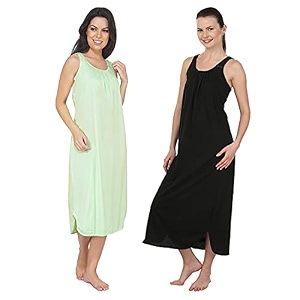 blazon women39s cotton hosiery solid maxi nighty slip pack of 2 available sizes s m l xl 2xl 3xl 4xl 5xl