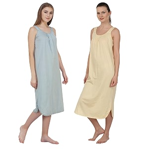blazon women39s cotton hosiery solid maxi nighty slip pack of 2 available sizes s m l xl 2xl 3xl 4xl 5xl