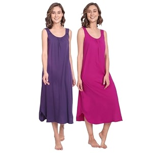 blazon women39s cotton hosiery solid maxi nighty slip pack of 2 available sizes s m l xl 2xl 3xl 4xl 5xl