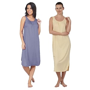 blazon women39s cotton hosiery solid maxi nighty slip pack of 2 available sizes s m l xl 2xl 3xl 4xl 5xl