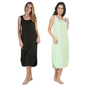 blazon women39s cotton hosiery solid maxi nighty slip pack of 2 available sizes s m l xl 2xl 3xl 4xl 5xl