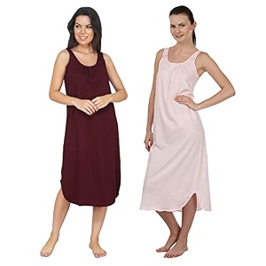 blazon women39s cotton hosiery solid maxi nighty slip pack of 2 available sizes s m l xl 2xl 3xl 4xl 5xl
