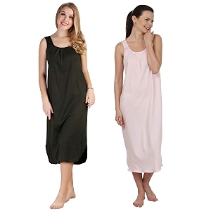 blazon women39s cotton hosiery solid maxi nighty slip pack of 2 available sizes s m l xl 2xl 3xl 4xl 5xl