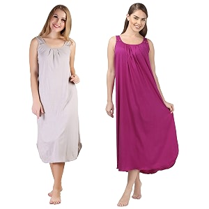 blazon women39s cotton hosiery solid maxi nighty slip pack of 2 available sizes s m l xl 2xl 3xl 4xl 5xl