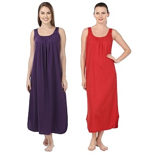 blazon women39s cotton hosiery solid maxi nighty slip pack of 2 available sizes s m l xl 2xl 3xl 4xl 5xl