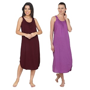 blazon women39s cotton hosiery solid maxi nighty slip pack of 2 available sizes s m l xl 2xl 3xl 4xl 5xl