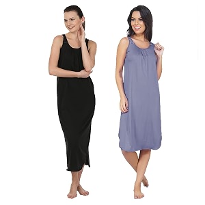 blazon women39s cotton hosiery solid maxi nighty slip pack of 2 available sizes s m l xl 2xl 3xl 4xl 5xl