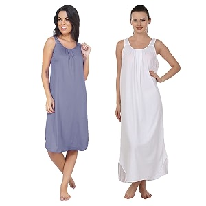 blazon women39s cotton hosiery solid maxi nighty slip pack of 2 available sizes s m l xl 2xl 3xl 4xl 5xl