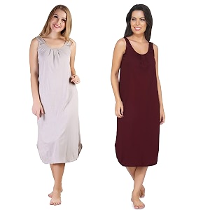 blazon women39s cotton hosiery solid maxi nighty slip pack of 2 available sizes s m l xl 2xl 3xl 4xl 5xl