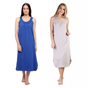 blazon women39s cotton hosiery solid maxi nighty slip pack of 2 available sizes s m l xl 2xl 3xl 4xl 5xl