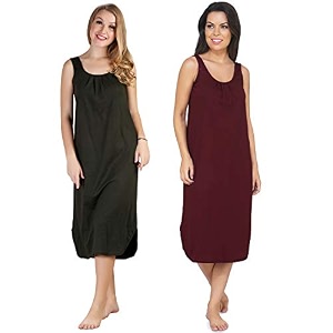 blazon women39s cotton hosiery solid maxi nighty slip pack of 2 available sizes s m l xl 2xl 3xl 4xl 5xl