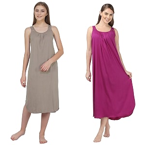 blazon women39s cotton hosiery solid maxi nighty slip pack of 2 available sizes s m l xl 2xl 3xl 4xl 5xl