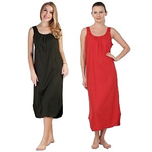 blazon women39s cotton hosiery solid maxi nighty slip pack of 2 available sizes s m l xl 2xl 3xl 4xl 5xl
