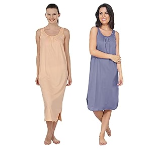 blazon women39s cotton hosiery solid maxi nighty slip pack of 2 available sizes s m l xl 2xl 3xl 4xl 5xl