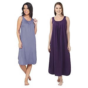 blazon women39s cotton hosiery solid maxi nighty slip pack of 2 available sizes s m l xl 2xl 3xl 4xl 5xl