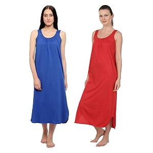 blazon women39s cotton hosiery solid maxi nighty slip pack of 2 available sizes s m l xl 2xl 3xl 4xl 5xl