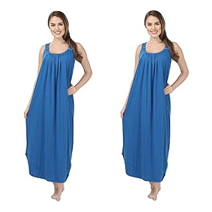blazon women39s cotton hosiery solid maxi nighty slip pack of 2 available sizes s m l xl 2xl 3xl 4xl 5xl