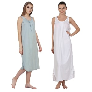 blazon women39s cotton hosiery solid maxi nighty slip pack of 2 available sizes s m l xl 2xl 3xl 4xl 5xl