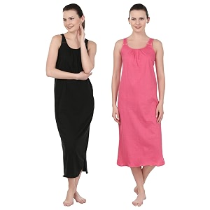 blazon women39s cotton hosiery solid maxi nighty slip pack of 2 available sizes s m l xl 2xl 3xl 4xl 5xl
