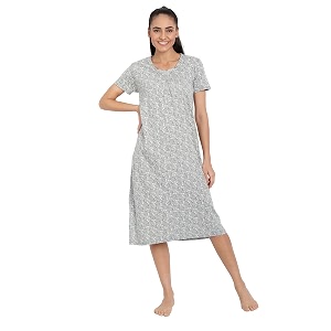 BLAZON Womens Cotton Hosiery Elegant Maxi Nightdress