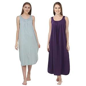 blazon women39s cotton hosiery solid maxi nighty slip pack of 2 available sizes s m l xl 2xl 3xl 4xl 5xl