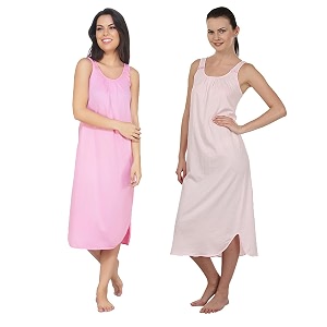 blazon women39s cotton hosiery solid maxi nighty slip pack of 2 available sizes s m l xl 2xl 3xl 4xl 5xl
