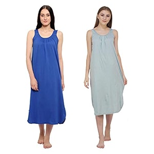 blazon women39s cotton hosiery solid maxi nighty slip pack of 2 available sizes s m l xl 2xl 3xl 4xl 5xl